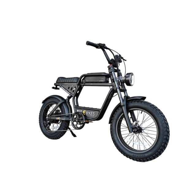 Front view of motorcycle style Ebike